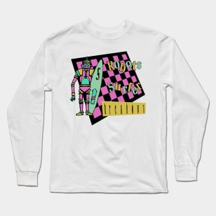 Robots Surfer Breakout Long Sleeve T-Shirt